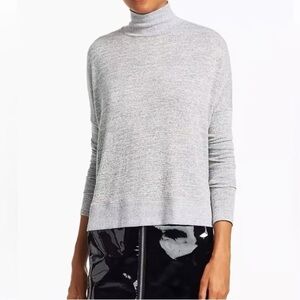 RAG & BONE Bowery Heathered Turtleneck Sweater In Light Heather Grey XS